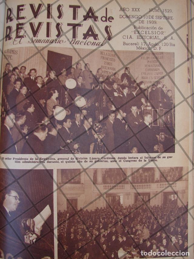 Collectionnisme d'affiches: AFICHE ANTIGUO 1939 5TO INFORME. LAZARO CARDENAS EN CONGRESO
