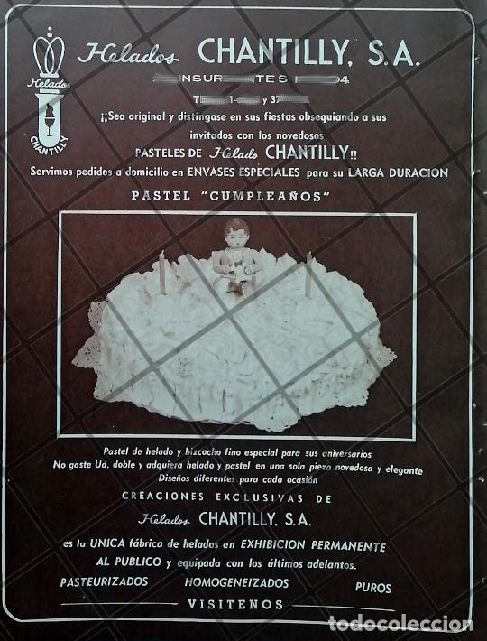 Poster collecting: CARTEL ANTIGUO ORIGINAL HELADERIAS CHANTILLY S.A /248