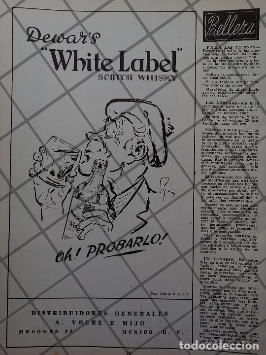 Poster collecting: CARTEL PUBLICITARIO ANTIGUO WHISKY DEWARS 1951 VINOS