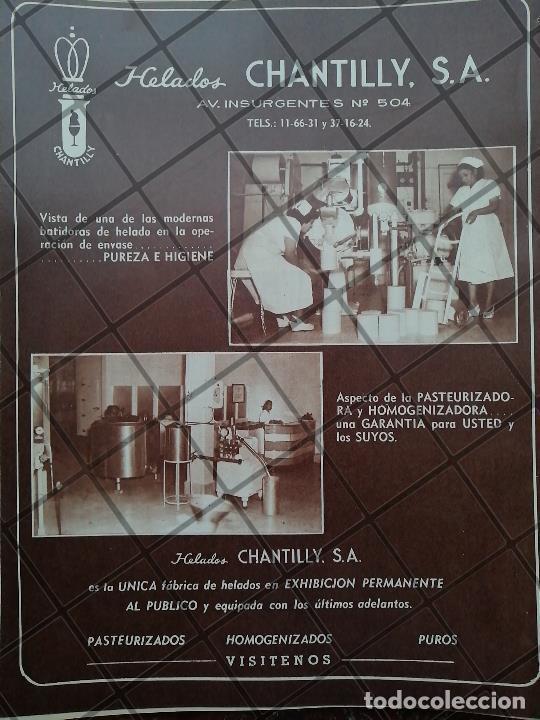 Poster collecting: CARTEL PUBLICITARIO ANTIGUO ORIGINAL HELADOS CHANTILLY S.A 1951 /252