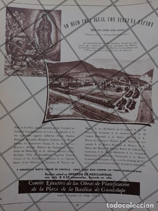 Poster collecting: RARISIMO CARTEL ANTIGUO TIMBRES GUADALUPANOS 1951 BASILICA