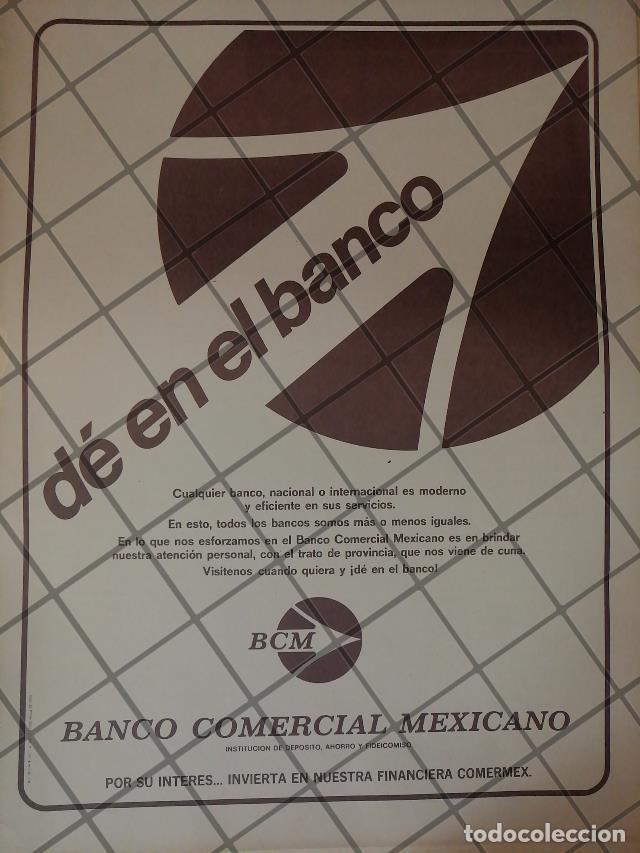 Poster collecting: CARTEL RETRO ORIGINAL. BANCO BCM. BANCO COMERCIAL MEXICANO 1972 /150
