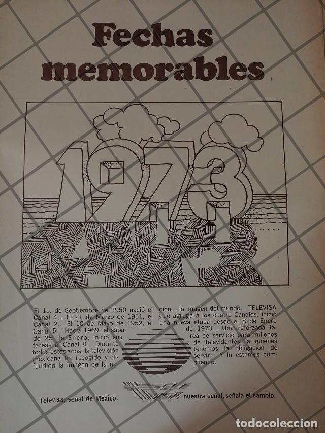 Collectionnisme d'affiches: AFICHE RETRO ORIGINAL. TELEVISORA TELEVISA 1973