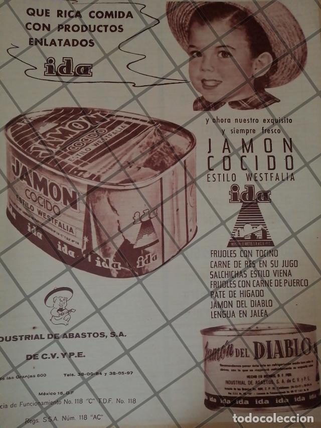 Collectionnisme d'affiches: CARTEL ANTIGUO ORIGINAL DE JAMON COCIDO IDA. INDUSTRIAL DE ABASTOS S.A 1964
