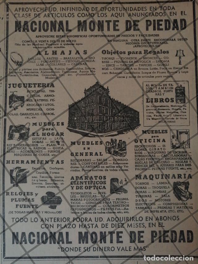 Collectionnisme d'affiches: AFICHE RETRO ORIGINAL. NACIONAL MONTE DE PIEDAD 1947