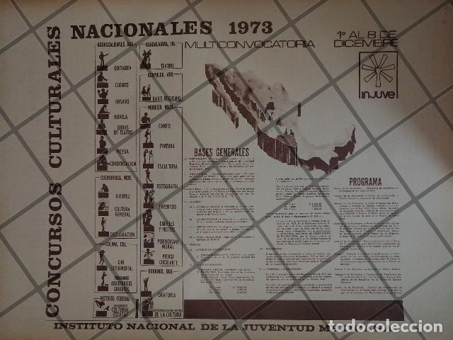 Collectionnisme d'affiches: AFICHE RETRO DE GOBIERNO, CONCURSOS INJUVE 1973 /RARO
