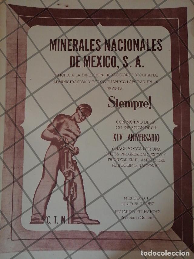 Collectionnisme d'affiches: CARTEL RETRO ORIGINAL, MINERALES NACIONALES DE MEXICO S.A 1967