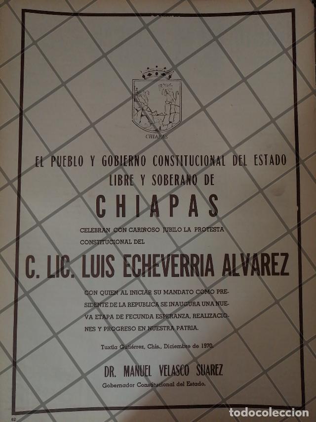 Collectionnisme d'affiches: AFICHE POLITICO RETRO CHIAPAS FELICITA A LUIS ECHEVERRIA 1970