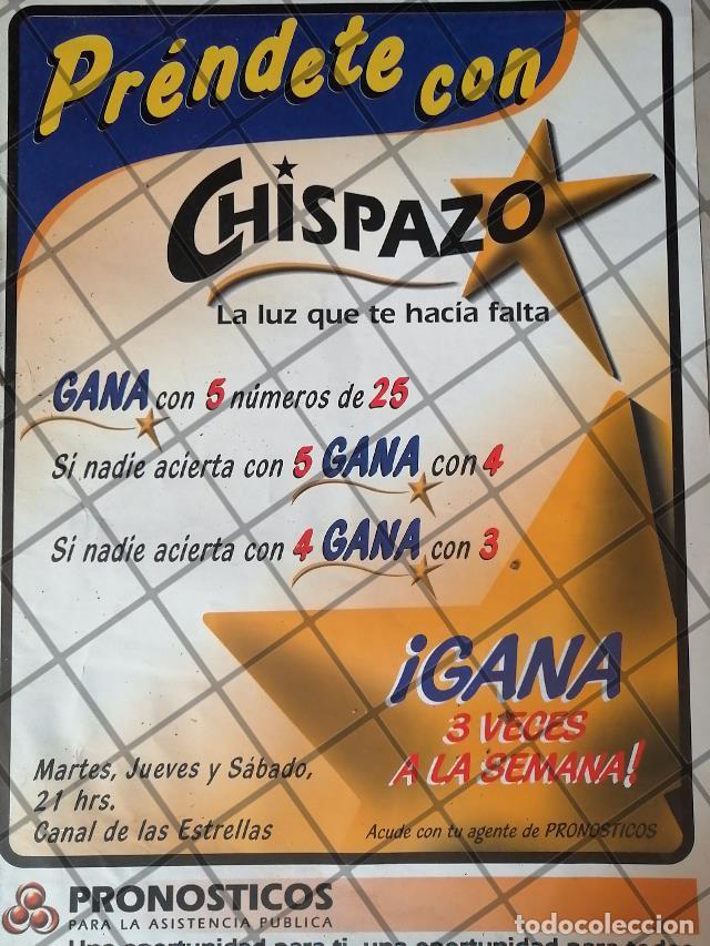Collectionnisme d'affiches: AFICHE RETRO LOTERIA NACIONAL CREA SORTEO CHISPAZO 1999
