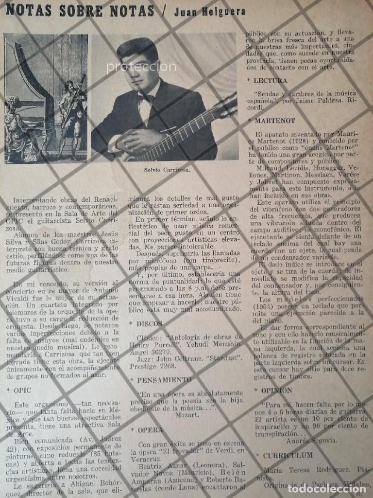 Sammeln von Plakaten: AFICHE ANTIGUO ORIGINAL. GUITARRISTA. SELVIO CARRIZOSA 1960s