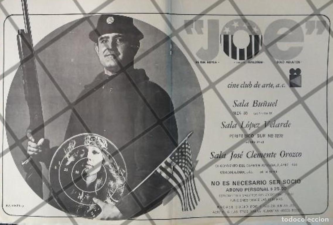 Coleccionismo de carteles: AFICHE ANTIGUO. PELICULA. JOE, CIUDADANO AMERICANO 1970 /174