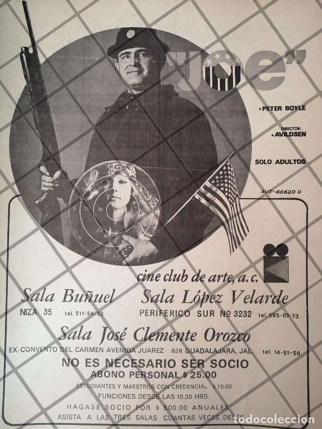 Coleccionismo de carteles: AFICHE ANTIGUO. PELICULA. JOE, CIUDADANO AMERICANO 1970 Y RESE&Ntilde;A