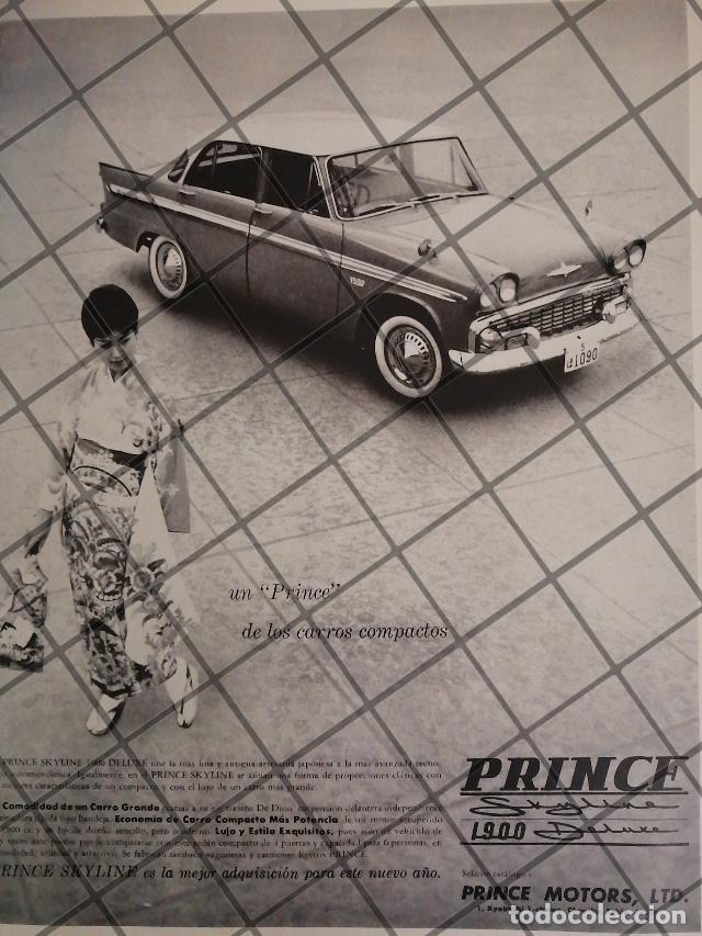 Poster collecting: CARTEL RETRO ORIGINAL AUTOS PRINCE SKYLINE 1900 DELUXE 1962 /1003