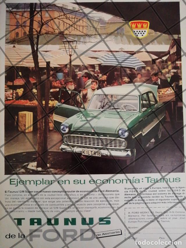 Poster collecting: CARTEL RETRO ORIGINAL AUTOS FORD TAUNUS 12M 1962/1008