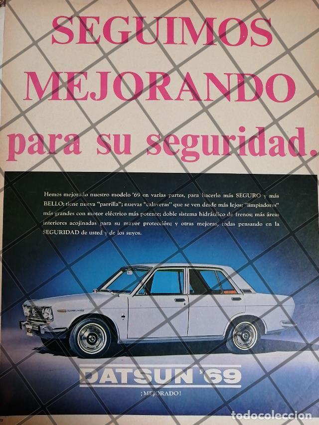 Poster collecting: AFICHE RETRO ORIGINAL AUTOS NISSAN DATSUN 1969/1013