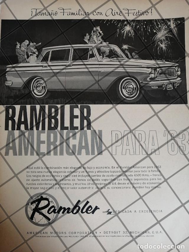 Poster collecting: AFICHE RETRO ORIGINAL AUTOS AMERICAN RAMBLER 1963 /1018