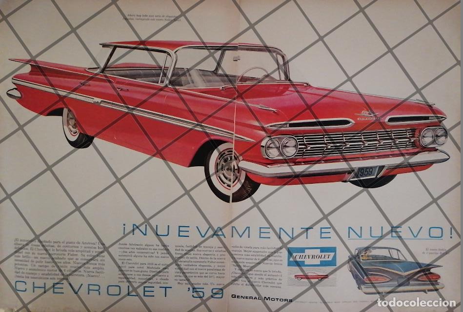 Poster collecting: AFICHE RETRO ORIGINAL AUTOS CHEVROLET IMPALA 1959 /1034