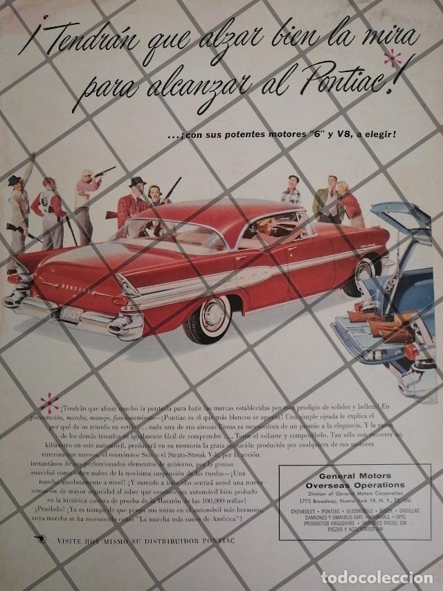 Poster collecting: AFICHE RETRO ORIGINAL AUTOS PONTIAC STRATO STREAK V8 1957 -1040