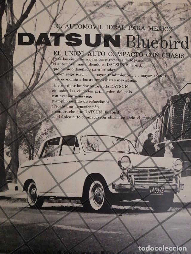 Poster collecting: AFICHE RETRO ORIGINAL AUTOS DATSUN BLUEBIRD 1961 -1050