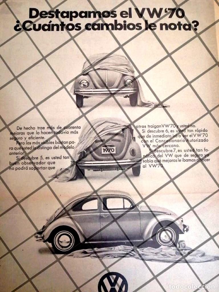 Poster collecting: AFICHE RETRO ORIGINAL AUTOS VOLKSWAGEN VOCHO 1970 -1066
