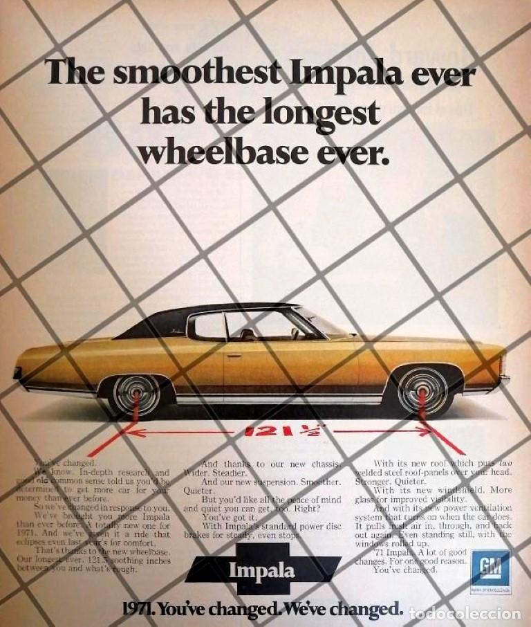 Poster collecting: CARTEL RETRO AUTOS CHEVROLET IMPALA 1971 -1070