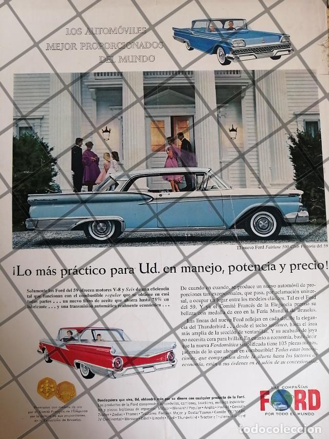 Poster collecting: CARTEL RETRO AUTOS FORD FAIRLANE 500 1959 -1076