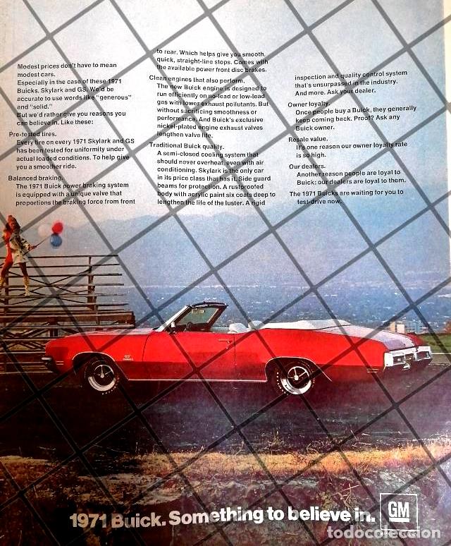 Poster collecting: CARTEL RETRO AUTOS BUICK GS 1971 -1080 /RARO
