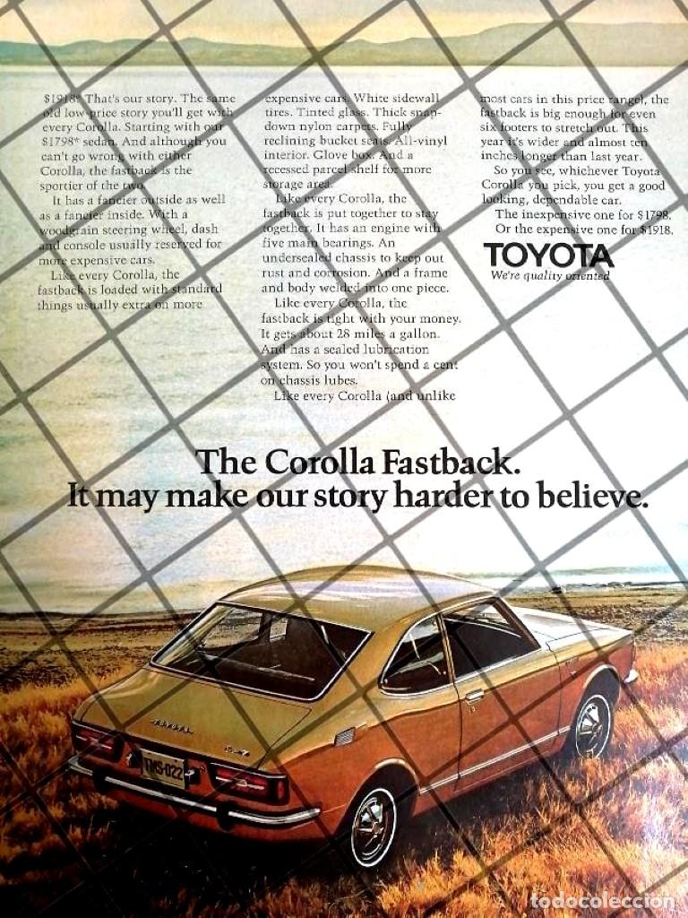 Poster collecting: CARTEL RETRO AUTOS TOYOTA COROLLA FASTBACK 1970 -1086