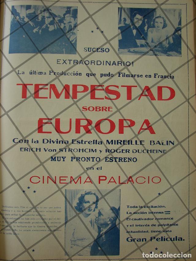 Poster collecting: CARTEL VINTAGE PELICULA. MANACES /TEMPESTAD SOBRE AUROPA 1941 /RARO