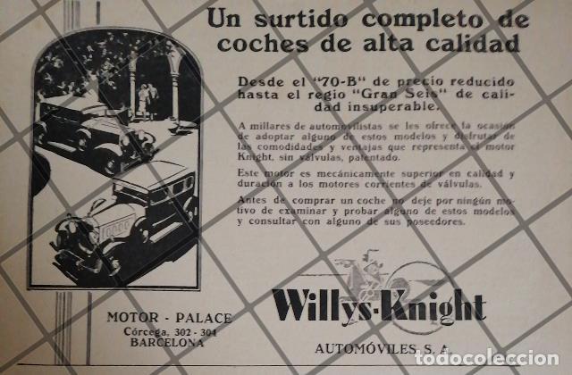 Poster collecting: CARTEL RETRO AUTOS WILLYS-KNIGHT 1927 /MUY RARO