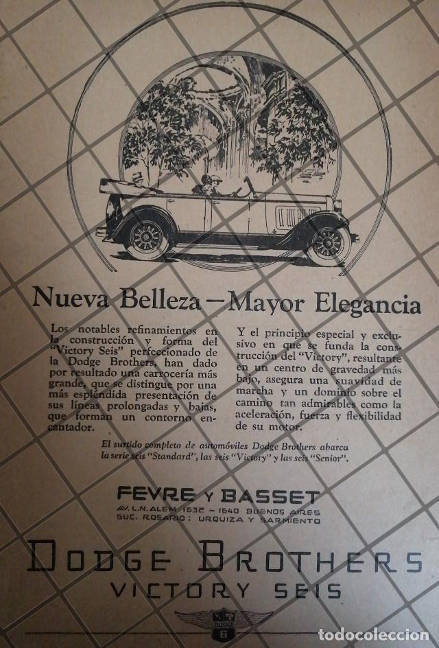 Poster collecting: CARTEL ANTIGUO ORIGINAL AUTOS DODGE VICTORY 6 ROADSTER 1927. -1097