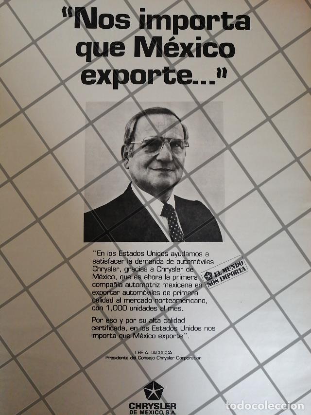Poster collecting: CARTEL RETRO ORIGINAL. LEE. A. IACOCCA, CRYSLER DE MEXICO /941