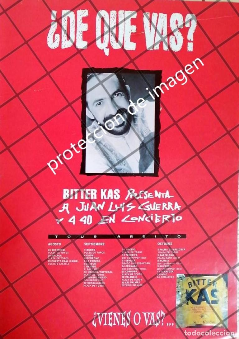 Poster collecting: CARTEL RETRO KAS Y JUAN LUIS GUERRA EN CONCIERTO 1993 ESPA&Ntilde;A