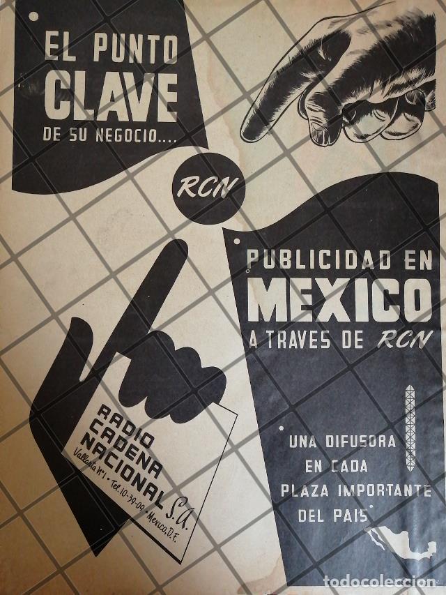 Poster collecting: AFICHE RETRO ORIGINAL. RADIO DIFUSORA, RADIO CADENA NACIONAL 1953