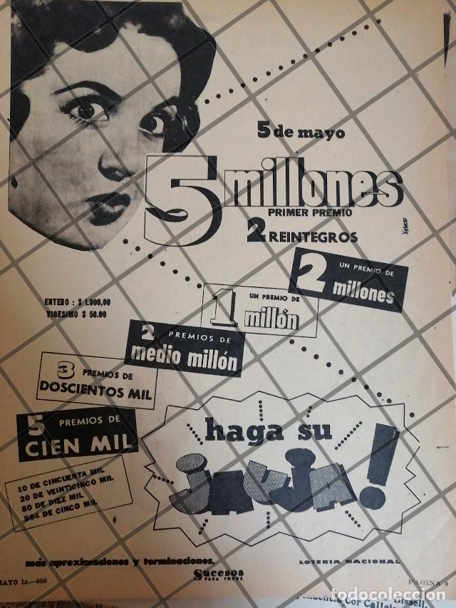 Poster collecting: AFICHE ANTIGUO ORIGINAL LOTERIA NACIONAL 1956 /183