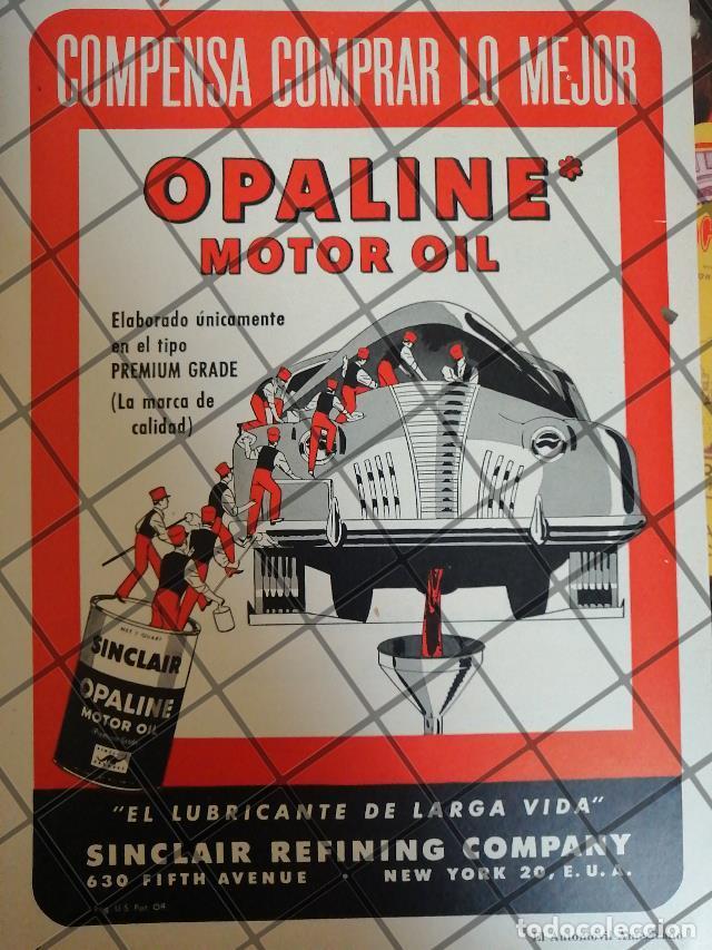 Coleccionismo de carteles: CARTEL ANTIGUO ORIGINAL LUBRICANTES OPALINE, SINCLAIR 1951 /150