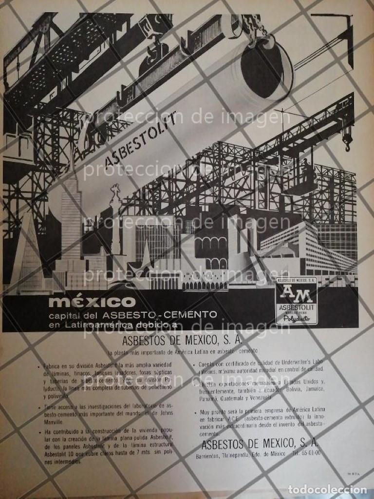 Poster collecting: CATEL ANTIGUO ORIGINAL ASBESTOS DE MEXICO S.A 1965 /958