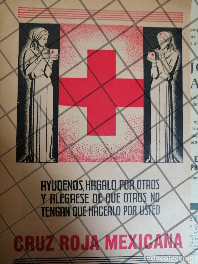 Poster collecting: AFICHE ANTIGUO ORIGINAL. CRUZ ROJA 1940s /956