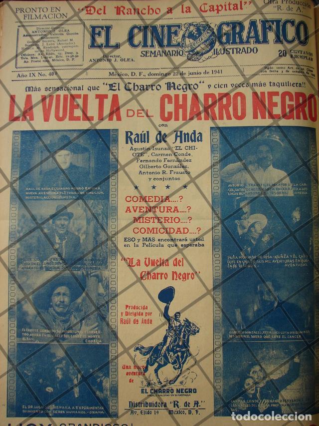 Poster collecting: CARTEL ANTIGUO PELICULA LA VUELTA DEL CHARRO NEGRO 1941 /213