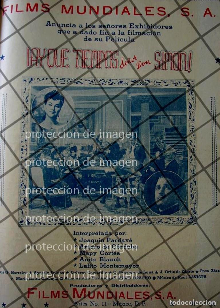 Poster collecting: CARTEL ANTIGUO TERMINAN PELICULA. AY QUE TIEMPOS SE&Ntilde;OR DON SIMON,