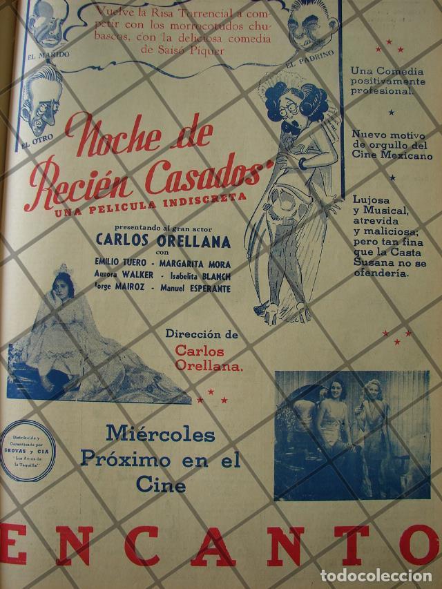 Sammeln von Plakaten: CARTEL ANTIGUO PELICULA. NOCHE DE RECIEN CASADOS. 1941 /8