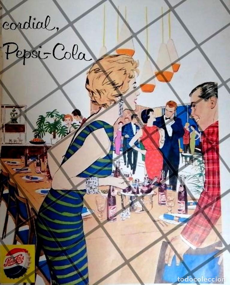 Sammeln von Plakaten: CARTEL ANTIGUO ORIGINAL REFRESCOS PEPSI 1959 /258