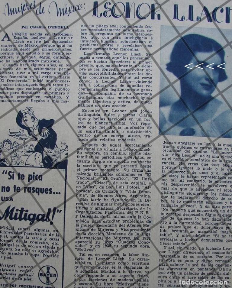 Sammeln von Plakaten: AFICHE ANTIGUO LA ESCRITORA LEONOR LLACH 1937