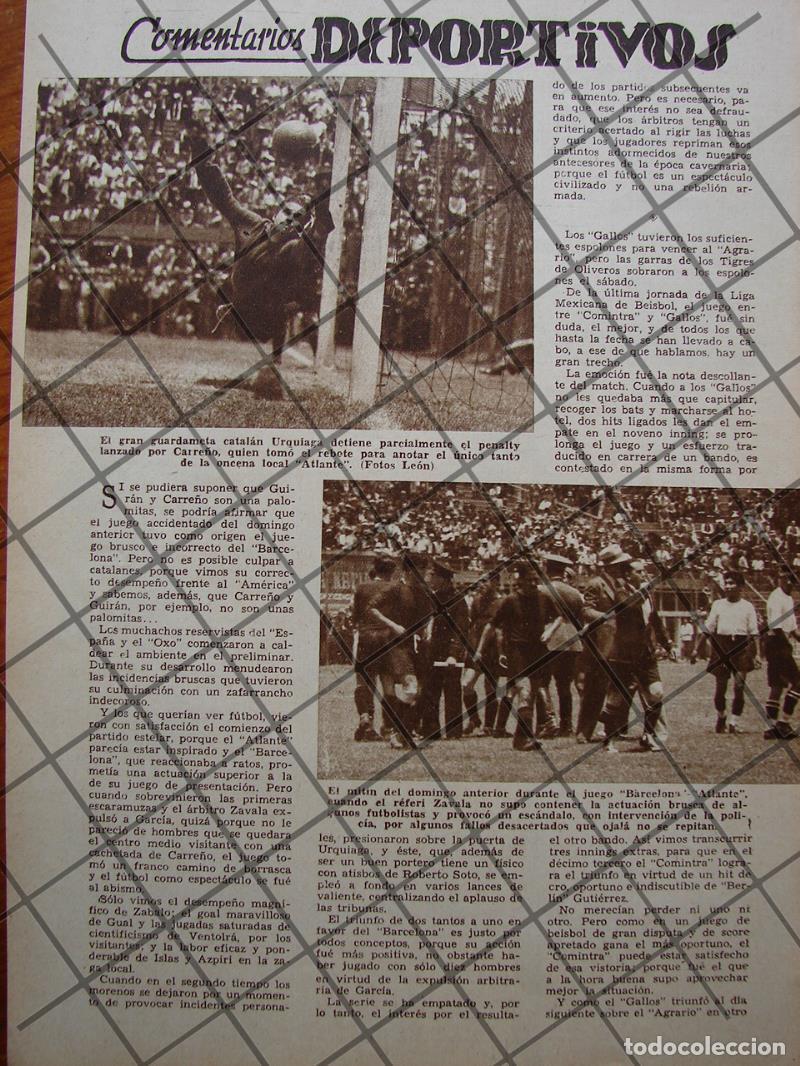 Sammeln von Plakaten: AFICHE RETRO PARTIDO CLUB ATLANTE VS BARCELONA 1937 D.F