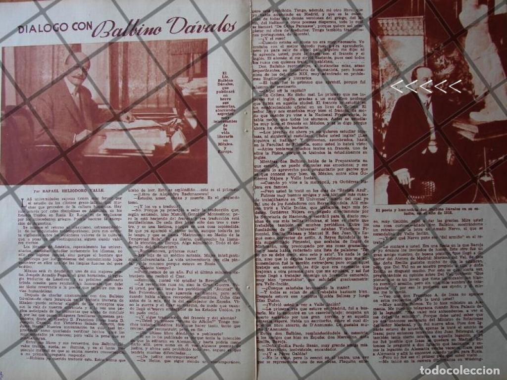 Poster collecting: AFICHE ANTIGUO ENTREVISTA. BALBINO DAVALOS BALKIN 1938