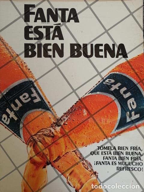 Coleccionismo de carteles: CARTEL VINTAGE ORIGINAL REFRESCOS FANTA 1968