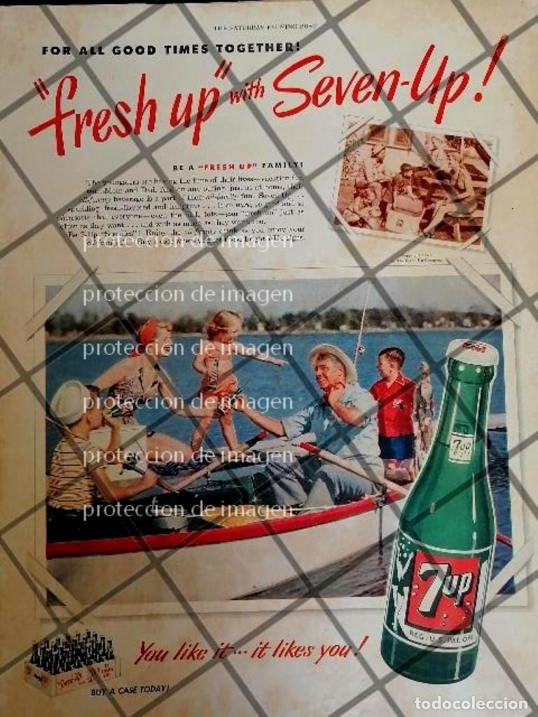 Poster collecting: CARTEL VINTAGE ORIGINAL REFRESCOS 7UP 1950