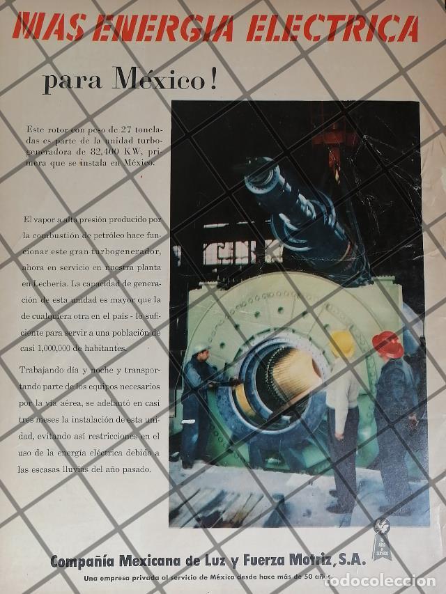 Poster collecting: CARTEL VINTAGE. LUZ Y FUERZA MOTRIZ S.A 1958 /977