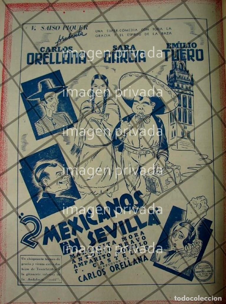Poster collecting: CARTEL ANTIGUO PELICULA. 2 MEXICANOS EN SEVILLA 1941