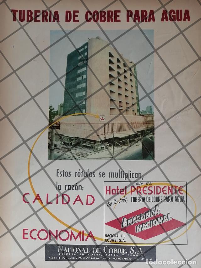 Poster collecting: CARTEL VINTAGE. HOTEL PRESIDENTE Y NACIONAL DE COBRE S.A 1958